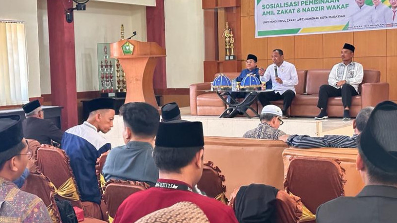 SOSIALISASI AMIL ZAKAT DAN NADZIR WAKAF KEMENAG KOTA MAKASSAR BAGI