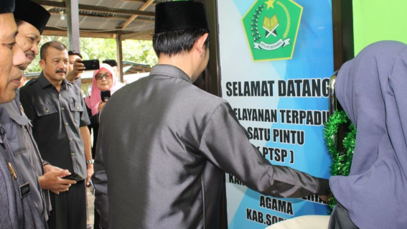 Diresmikan Kakanwil Kini Kemenag Soppeng Terapkan Layanan Terpadu Satu