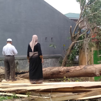 Pimpinan Cabang Muhammadiyah Kajang Pantau Lokasi Reruntuhan Bangunan MTs Muhammadiyah Kajang Bulukumba