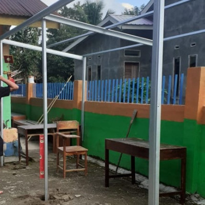 MTs Guppi Sampeang Bulukumba Buat Tempat Parkir Guru dan Siswa