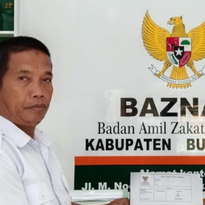 Bendahara UPZ MTsN 1 Bulukumba Setor Zakat Profesi Periode Mei Ke Baznas Bulukumba