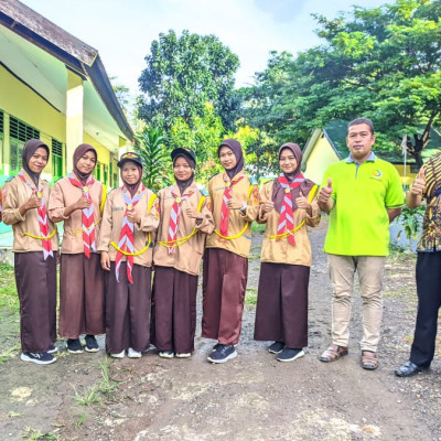 Anggota Saka Bhayangkara MA Ihya Ulumiddin Lakukan Pengamanan Lalulintas