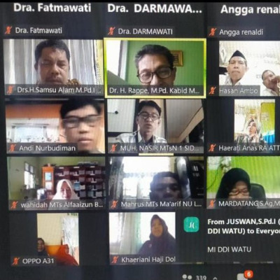 Kepala MTsN 4 Bulukumba Mengikuti Virtual Meeting Juknis Penulisan Blangko Ijazah