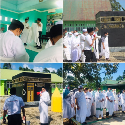 Simulasi Tawaf CJH di Taman Manasik Haji Lutim