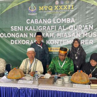 Lomba Seni Kaligrafi Menjadi Magnet di MTQ XXXII Tingkat Provinsi Sulsel