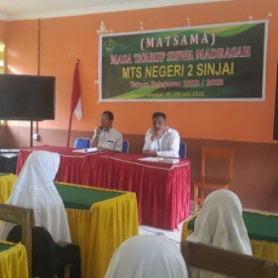 Hari Pertama Pelaksanaan Matsama di MTsN 2 Sinjai, Wakamad Kesiswaan Tekankan Hal Ini