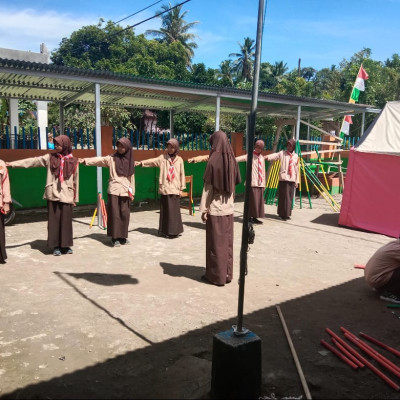 Latihan PBB di MTsS Sampeang, Wadah Membentuk Watak Anggota Pramuka