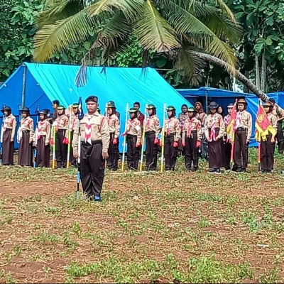 Katana Scout MTsN 4 Bulukumba Ambil Peran Pada Pembukaan Perkemahan Late Sigappa 2022