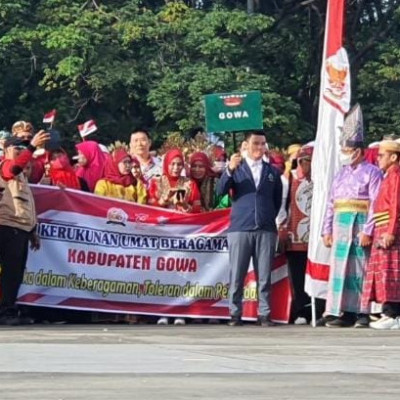 Keluarga Besar Kemenag Gowa Serbu Karebosi, Meriahkan Karnaval Merdeka Toleransi