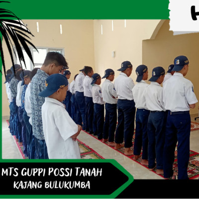 MTs Guppi Possi Tanah Lakukan Pembiasaan Salat Duha Sebelum Memulai Pembelajaran