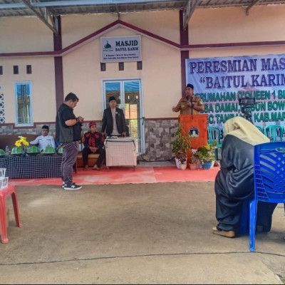 Penyuluh Agama KUA Tanralili Hadiri Peresmian Masjid Baitul Karim di Desa Damai