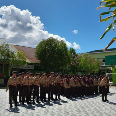 Pramuka MAN 1 Bone Lakukan Latihan Rutin