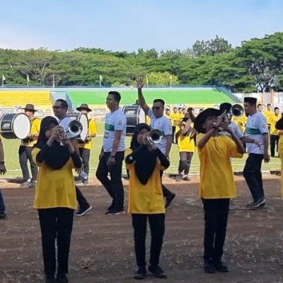 MB IQRA MTsN 1 Bone Tampil di hadapan Menpora RI