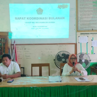 Perkuat Koordinasi, Kepala MIN 1 Bulukumba Gelar Rapat Koordinasi Bulanan