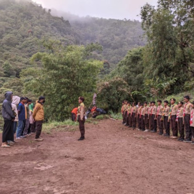 High Land Pattiroang Dijadikan Sebagai Latar Persami Ambalan MA Tengah Lembang