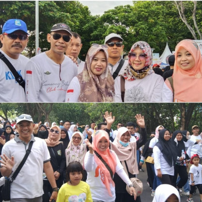 Staf Penmad dan Ketua Pokjawas Berbaur Dengan Kepala Madrasah Ikuti Jalan Santai Anti Mager