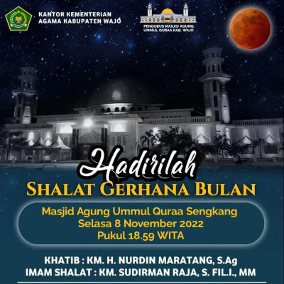 Kakan Kemenag Wajo Ajak Shalat Gerhana Bulan