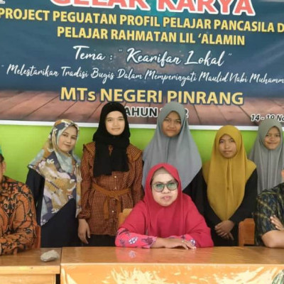 Gelar Peringatan Maulid Nabi Muhammad SAW 1444 H, MTs Negeri Pinrang Integrasikan Dengan Projek Profil Pelajar Pancasila dan Profil Pelajar Rahmatan Lil'alamin