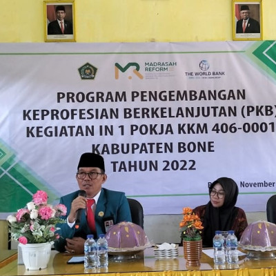 Kakan Kemenag Buka Kegiatan Pokja KKM Kepala Madrasah di MIN 7 Bone