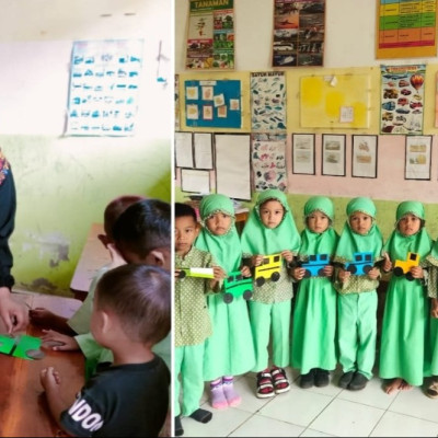 Tendik RA Khaerunnisa Swatani Edukasi Peserta Didik Dengan Kertas Origami