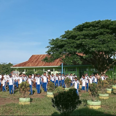 Budayakan Hidup Sehat, MTs Bacari Laksanakan Senam Pagi Sebelum Proses Pembelajaran