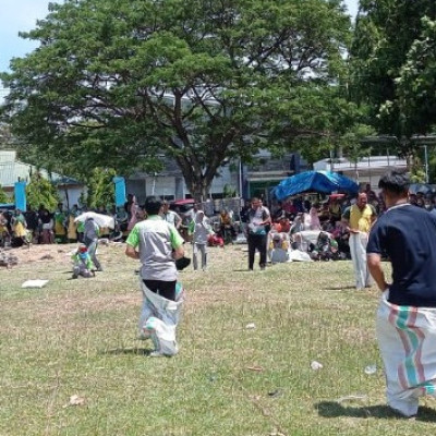 Ikut Semarakkan HAB ke-77, Dua Utusan MA GUPPI Gunung Jati Antusias dalam Lomba Lari Karung