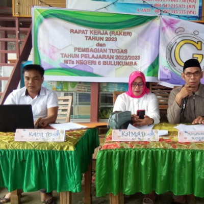 MTsN 6 Bulukumba Gelar Rapat Pembagian Tugas dan Rapat Kerja