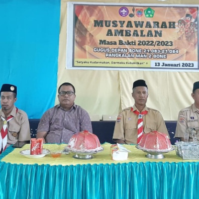 Gudep Pramuka Pangkalan MAN 2 Bone Gelar Musyawarah Ambalan Masa Bakti 2022-2023