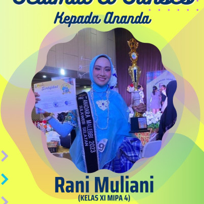 Sabet  2 Juara Tingkat Provinsi, Ini Harapan Rani Muliani Siswa MAN Pinrang