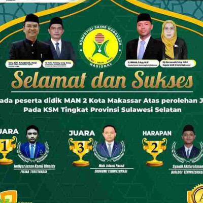 Siswa MAN 2 Kota Makassar Wakili Sulsel pada Ajang KSM Tingkat Nasional 2023