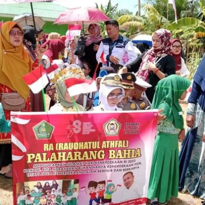 Meriahkan HUT RI Ke-78 di Bontotiro, RA Palaharang Bahia Ikuti Pawai Karnaval dan Lomba Mewarnai