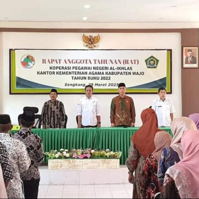 RAT Koperasi Al Ikhlas, Kakan Kemenag Wajo Beri Apresiasi Karena Mendapat Predikat Koperasi Sehat