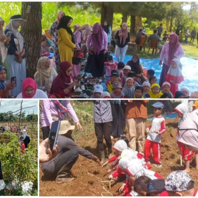 Peserta Didik RA Al Jamiah Nikmati Wisata Kebun di Kampung Literasi Sinjai