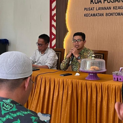 Kasi Bimas Islam Kemenag Gowa Evaluasi Program Revitalisasi KUA Bontomarannu