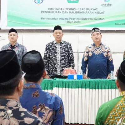 Kakankemenag Gowa Buka Bimtek Hisab Rukyat Kalibrasi Arah Kiblat