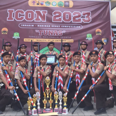 Pasukan Pramuka Keraton Scout MTs Tonrong, Raih Juara Umum 2 Lomba Teknik Kepramukaan di ICON 2023