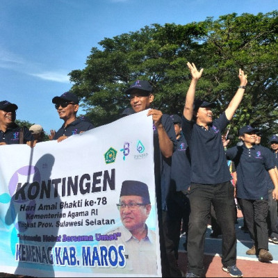 HAB 78 Tingkat Provinsi, Defile Kontingen Kemenag Maros Urutan ke-25