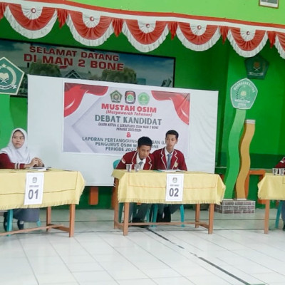 Pendidikan Politik Bagi Siswa, MAN 2 Bone Gelar Debat Calon Ketua Osim