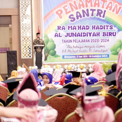 Tahun Pelajaran 2023/2024, RA Mahad Hadits Al-Junaidiyah Biru Mewisuda 152 Santri