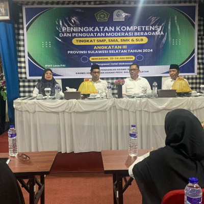 Bidang PAI kanwil kemenag sulsel Mengasah Kompetensi dan Menguatkan Moderasi Beragama Guru di Sulawesi Selatan