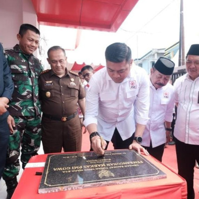 Hari Pertama Kerja, Kakankemenag Hadiri Peresmian Markas PMI Gowa