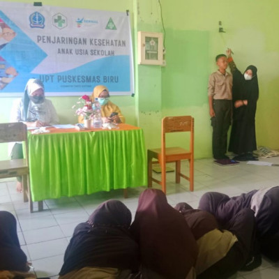 Penjaringan Kesehatan Santri di MTs Ma’had Hadits Al-Junaidiyah Biru Bone