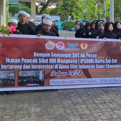 Apel Pagi Sekaligus Pelepasan Ikatan Pencak Silat DDI Mangkoso (IPSDIM)