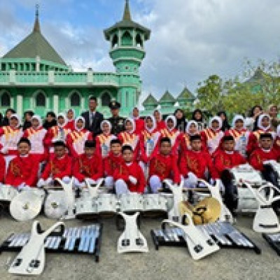 Keren ! Tim Korsik Marching Band Makkiade MTsN 2 Sidrap  di Upacara HUT RI ke-79 