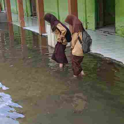 Banjir Luapan Air Sungai Tak Halangi Proses Pelaksanaan P5RA di MTsN Pinrang