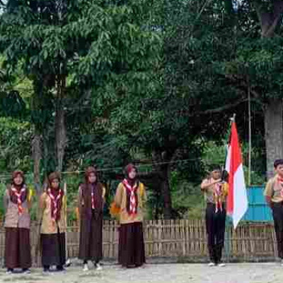 Semangat Tinggi Warnai Hari Pertama Pramuka Wajib di MA Biharul Ulum Ma'arif