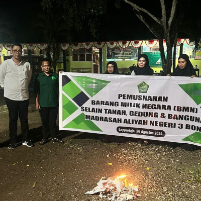 Pemusnahan Barang Milik Negara Selain Tanah, Gedung, dan Bangunan di MAN 3 Bone