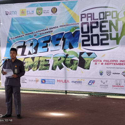 Kepala KUA Bua Bacakan Doa pada Kejuaraan Tennis Lapangan Ganda Perorangan se Sulawesi Green Energy Palopo Open 2024