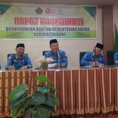 Rapat Koordinasi Kemenag Bone Bahas Berbagai Agenda Penting