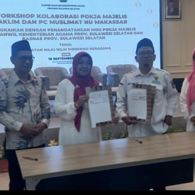 Pokja Majelis Taklim-Baznas Sulsel Tanda Tangani MoU